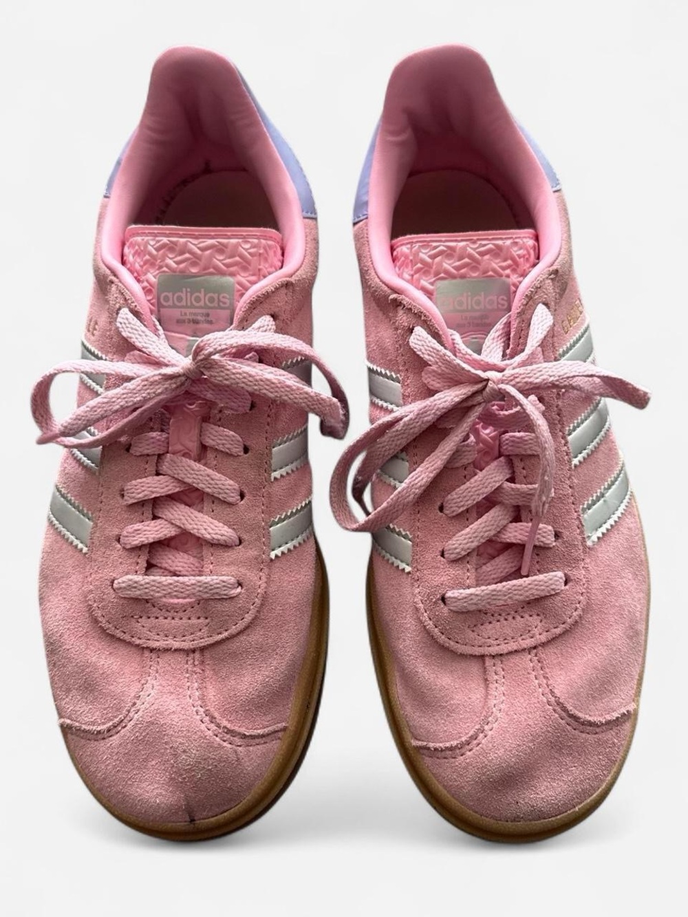 Pink adidas gazelles